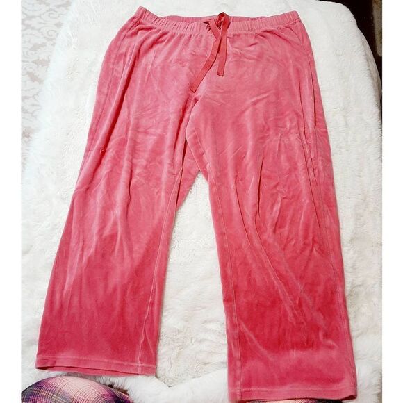 Velvet Pink Track Pants - Picture 1 of 4
